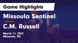 Missoula Sentinel  vs C.M. Russell  Game Highlights - March 11, 2022