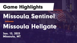 Missoula Sentinel  vs Missoula Hellgate  Game Highlights - Jan. 13, 2023