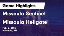 Missoula Sentinel  vs Missoula Hellgate  Game Highlights - Feb. 7, 2023
