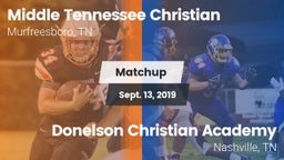 Matchup: Middle Tennessee Chr vs. Donelson Christian Academy  2019