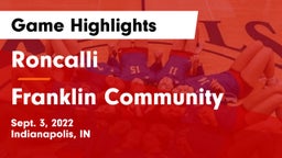 Roncalli  vs Franklin Community  Game Highlights - Sept. 3, 2022