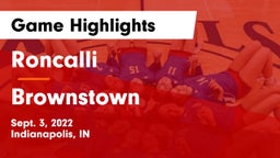 Roncalli  vs Brownstown Game Highlights - Sept. 3, 2022
