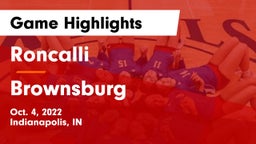 Roncalli  vs Brownsburg  Game Highlights - Oct. 4, 2022