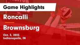 Roncalli  vs Brownsburg  Game Highlights - Oct. 3, 2023