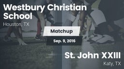 Matchup: Westbury Christian vs. St. John XXIII  2016