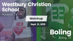 Matchup: Westbury Christian vs. Boling  2018