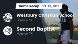 Recap: Westbury Christian School vs. Second Baptist  2018