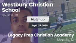 Matchup: Westbury Christian vs. Legacy Prep Christian Academy 2020