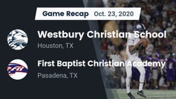 Recap: Westbury Christian School vs. First Baptist Christian Academy 2020