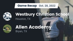 Recap: Westbury Christian School vs. Allen Academy 2022