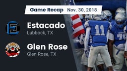 Recap: Estacado  vs. Glen Rose  2018