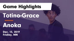 Totino-Grace  vs Anoka  Game Highlights - Dec. 13, 2019