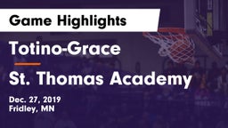 Totino-Grace  vs St. Thomas Academy   Game Highlights - Dec. 27, 2019