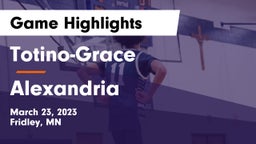 Totino-Grace  vs Alexandria  Game Highlights - March 23, 2023