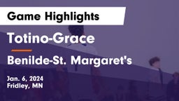 Totino-Grace  vs Benilde-St. Margaret's  Game Highlights - Jan. 6, 2024