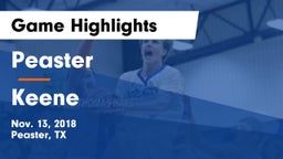 Peaster  vs Keene  Game Highlights - Nov. 13, 2018