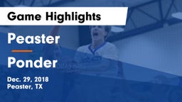 Peaster  vs Ponder  Game Highlights - Dec. 29, 2018