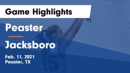 Peaster  vs Jacksboro  Game Highlights - Feb. 11, 2021