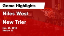 Niles West  vs New Trier  Game Highlights - Jan. 25, 2018