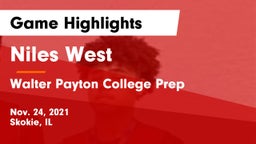 Niles West  vs Walter Payton College Prep Game Highlights - Nov. 24, 2021
