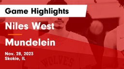 Niles West  vs Mundelein  Game Highlights - Nov. 28, 2023