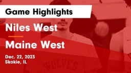 Niles West  vs Maine West  Game Highlights - Dec. 22, 2023