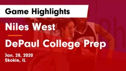 Niles West  vs DePaul College Prep  Game Highlights - Jan. 28, 2020