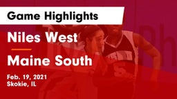 Niles West  vs Maine South  Game Highlights - Feb. 19, 2021