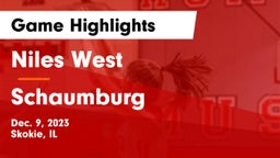 Niles West  vs Schaumburg  Game Highlights - Dec. 9, 2023