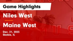 Niles West  vs Maine West  Game Highlights - Dec. 21, 2023