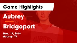 Aubrey  vs Bridgeport  Game Highlights - Nov. 19, 2018