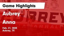 Aubrey  vs Anna  Game Highlights - Feb. 21, 2020