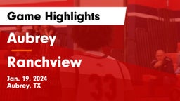 Aubrey  vs Ranchview  Game Highlights - Jan. 19, 2024
