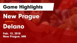 New Prague  vs Delano  Game Highlights - Feb. 13, 2018