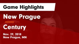 New Prague  vs Century  Game Highlights - Nov. 29, 2018