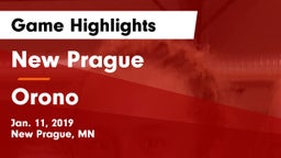 New Prague  vs Orono  Game Highlights - Jan. 11, 2019