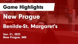 New Prague  vs Benilde-St. Margaret's  Game Highlights - Jan. 31, 2022
