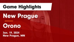 New Prague  vs Orono  Game Highlights - Jan. 19, 2024
