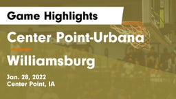 Center Point-Urbana  vs Williamsburg  Game Highlights - Jan. 28, 2022