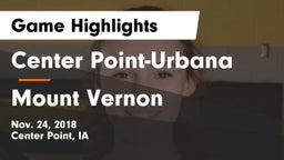 Center Point-Urbana  vs Mount Vernon  Game Highlights - Nov. 24, 2018