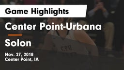 Center Point-Urbana  vs Solon  Game Highlights - Nov. 27, 2018