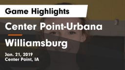 Center Point-Urbana  vs Williamsburg  Game Highlights - Jan. 21, 2019