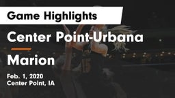 Center Point-Urbana  vs Marion  Game Highlights - Feb. 1, 2020