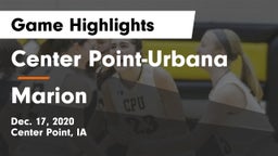 Center Point-Urbana  vs Marion  Game Highlights - Dec. 17, 2020
