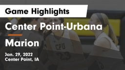 Center Point-Urbana  vs Marion  Game Highlights - Jan. 29, 2022