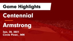 Centennial  vs Armstrong  Game Highlights - Jan. 28, 2021