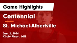Centennial  vs St. Michael-Albertville  Game Highlights - Jan. 2, 2024