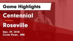 Centennial  vs Roseville  Game Highlights - Dec. 29, 2018