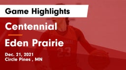 Centennial  vs Eden Prairie  Game Highlights - Dec. 21, 2021
