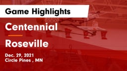 Centennial  vs Roseville  Game Highlights - Dec. 29, 2021